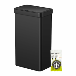EKO NOVA 80L Mülleimer mit Sensor, Automatischer Küchenmülleimer, rechteckiger Bewegungssensor Abfalleimer, Soft Closing Deckel, Fingerabdruckresistente, elektrischer Mülleimer, Mattschwarz 80 Liter-Schwarz Angebot bei HelloDeals