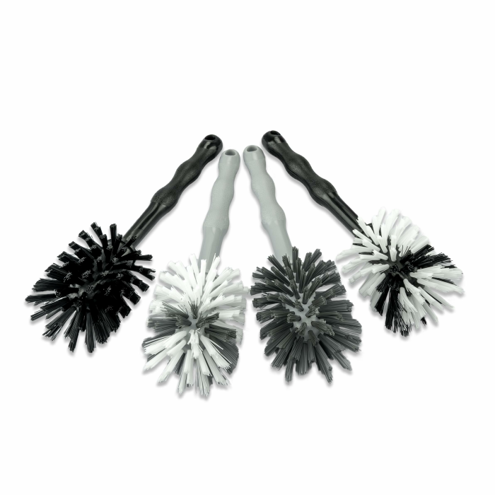 Wundermix - Mixtopf-Spülbürste für Thermomix (4er Set) • Reinigungsbürste für Mixtöpfe (z.B. vom Thermomix & Monsieur Cuisine) • Robuste Bürsten mit Nylon-Borsten • Spülbürsten Set Schwarz/Grau/Kombination 4er-Set Angebot bei HelloDeals