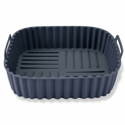 Fackelmann Silikonform für Heißluftfritteuse – 19 cm, Eckig, Aschgrau, für knusprige Gerichte ohne Anhaften, Spülmaschinengeeignet 19 x 19 x 5 cm Square Angebot bei HelloDeals