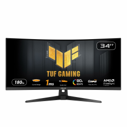 ASUS TUF Gaming VG34VQ3B - 34 Zoll UWQHD Curved Monitor - 180 Hz, 1ms MPRT, FreeSync, ELMB, DisplayHDR 400 - VA Panel, 21:9, 3440x1440, DisplayPort, HDMI, USB, ergonomisch, Speaker 34" UWQHD Curved nicht höhenverstellbar 180Hz VA HDR Angebot bei HelloDeals