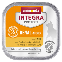 animonda INTEGRA PROTECT Katzenfutter nass Renal (Nieren) Ente (16 x 100g), vom Tierarzt empfohlen bei Niereninsuffizienz, mit Veterinären entwickeltes Diätalleinfutter für erwachsene Katzen Renal mit Ente 100 g (16er Pack) Angebot bei HelloDeals