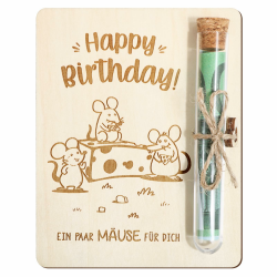 Geldgeschenk zum Geburtstag aus Holz Happy Birthday Geldgeschenke mit Reagenzgläser Lustige Geburtstag Geschenke Geldverpackung für Damen Herren Mädchen Jungen Angebot bei HelloDeals