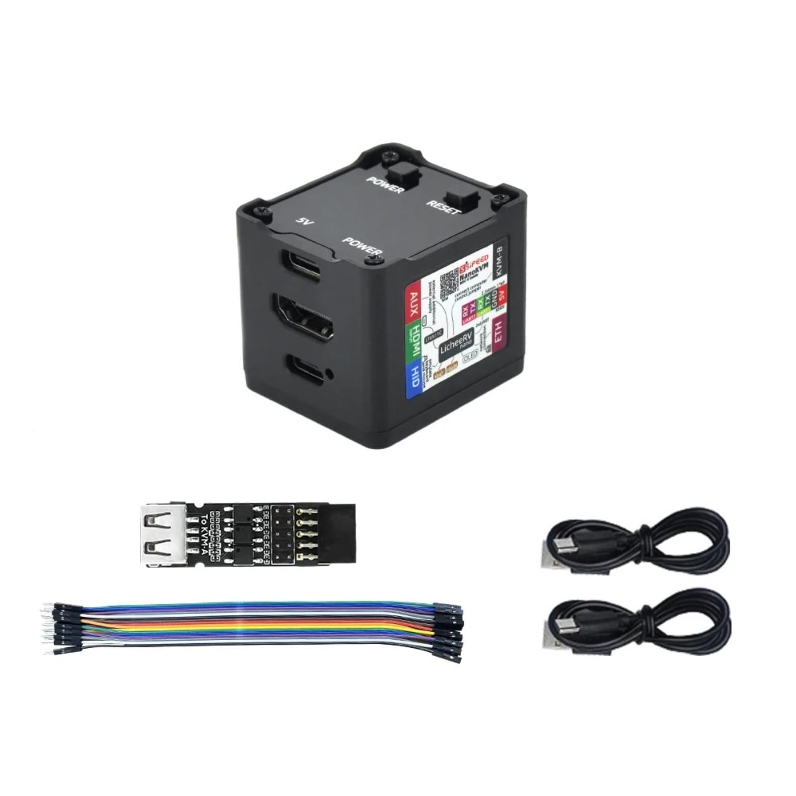 youyeetoo Sipeed NanoKVM Mini Remote Control Operations Maintenance Server, 1TOPS NPU 1GHz C906 RISC-V Linux Single Board Computer, mit 100M Netzwerkanschluss (Full-Paket-Schwarz) Angebot bei HelloDeals