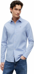 Tommy Jeans Herren Hemd TJM Original Stretch Shirt Langarm M Blue (Lavender Lustre) Angebot bei HelloDeals