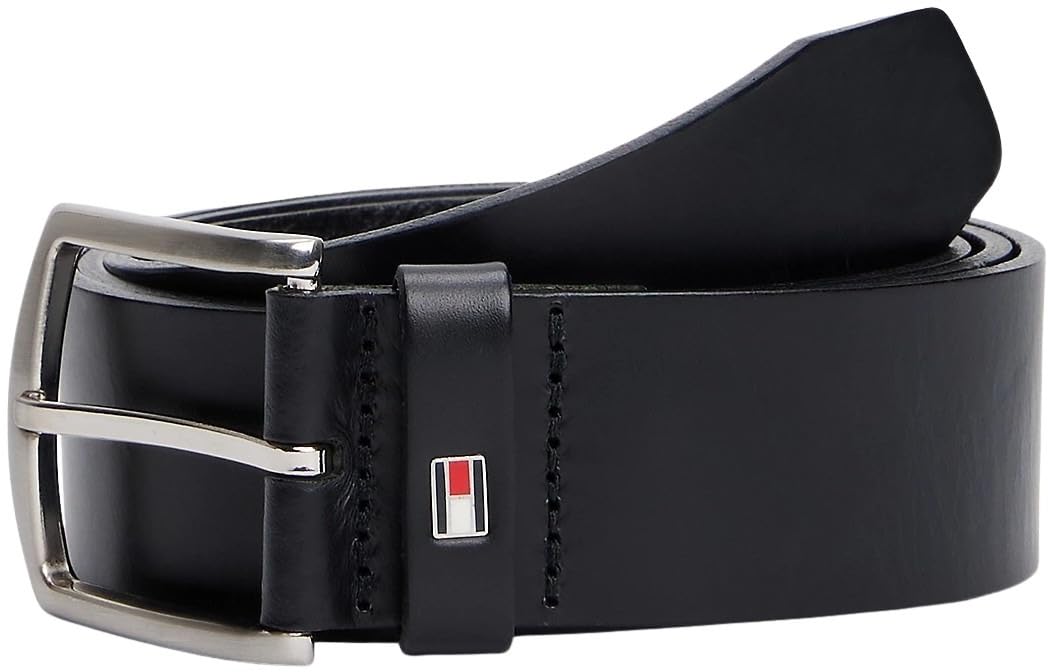 Tommy Hilfiger Ledergürtel NEW DENTON 4 cm breit dunkelbraun 95 Schwarz (Black) Angebot bei HelloDeals