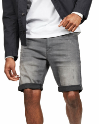 G-Star Herren 3301 Slim Denim Shorts 28W Grau (Lt Aged Destroy D10481-6132-1243) Angebot bei HelloDeals