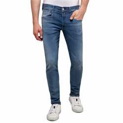 Replay Herren Jeans Anbass Slim-Fit mit Power Stretch 34W / 32L Medium Blue 009-1 Angebot bei HelloDeals