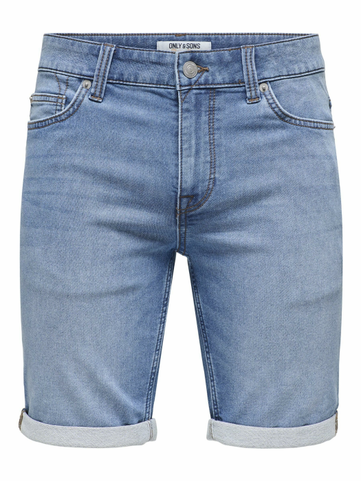 Herren O&S Denim Capri Jeans Shorts 3/4 Bermuda Pants Sommer Hose Kurze Freizeit Trousers ONSPLY L Blue Denim 2 Angebot bei HelloDeals