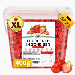 EWL Naturprodukte Erdbeeren gefriergetrocknet 400g, im bruchsicheren Eimer, gefriergetrocknete Erdbeeren in Deutschland abgefüllt, vegan und natürlich lecker Angebot bei HelloDeals