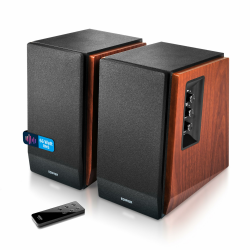 Edifier R1700BT Lautsprecher-Set 2 Regallautsprecher analoge + digitale Anschlüsse Bluetooth Echtholzgehäuse in Wood Anschlusskabeln Fernbedienung Wood (Single) Angebot bei HelloDeals