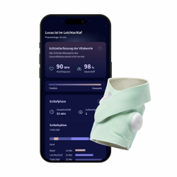 Owlet Dream Sock – Smarte Babyüberwachung mit App | Sensorbasiertes Babyphone-System mit Schlaftracking & Benachrichtigungen | 0–18 Monate| Mint Angebot bei HelloDeals