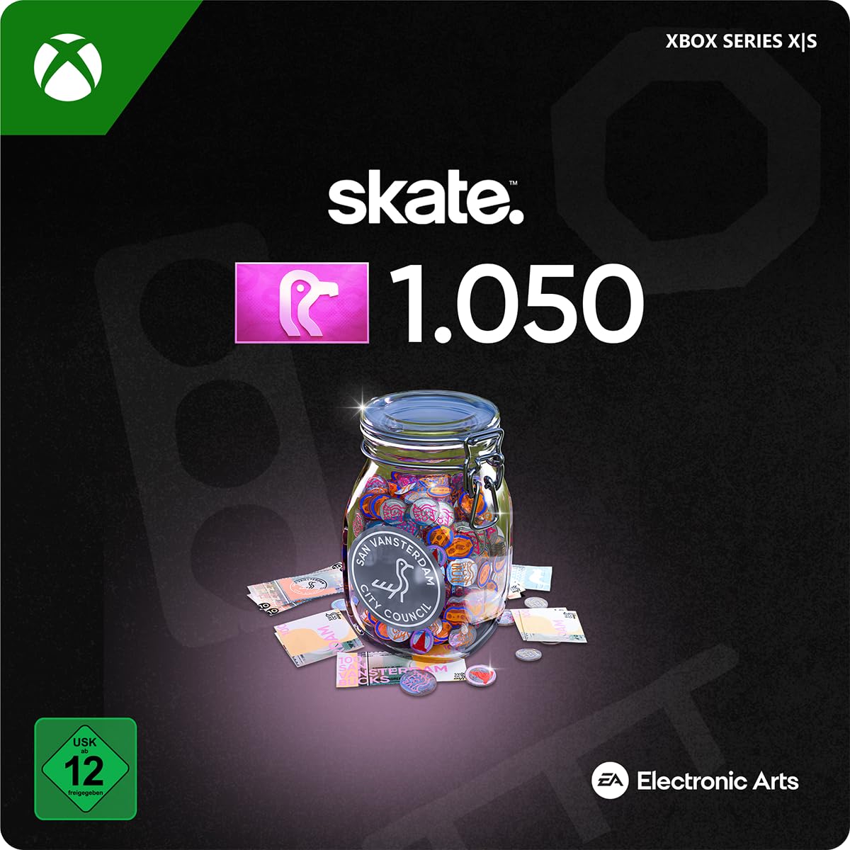 SKATE 1050 SV Bucks | Xbox Series X|S - Download Code Currency 1050 Angebot bei HelloDeals