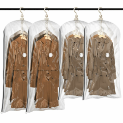 TAILI Vakuumbeutel für Kleidung Hängend, Vacuum Bags for Clothing Vakuumierbeutel Kleidung Mit Kleiderhaken Aufbewahren von Jacken, Anzüge und Kleid Vakuum Platzsparer für Zuhause Reise, 4 Combo Angebot bei HelloDeals