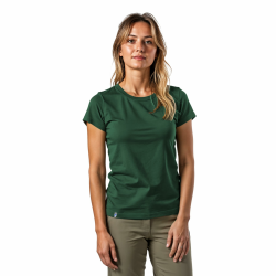 ALPIN LOACKER Merino Shirt Damen kurzarm und Poloshirt I atmungsaktives Funktionsshirt schnelltrocknend für Sport und Wandern I Merinowolle Tshirt und Thermooberteil L Dunkel Grün Angebot bei HelloDeals