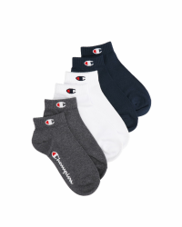 Champion 6 Paar Quarter Socken Gr. 35-46 Unisex Sneaker Kurzsocken 39-42 Marineblau, Weiß, Grau Angebot bei HelloDeals