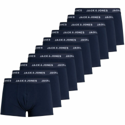 JACK & JONES Male Trunks 10er-Pack Trunks Boxershorts XL Dunkelblau Angebot bei HelloDeals