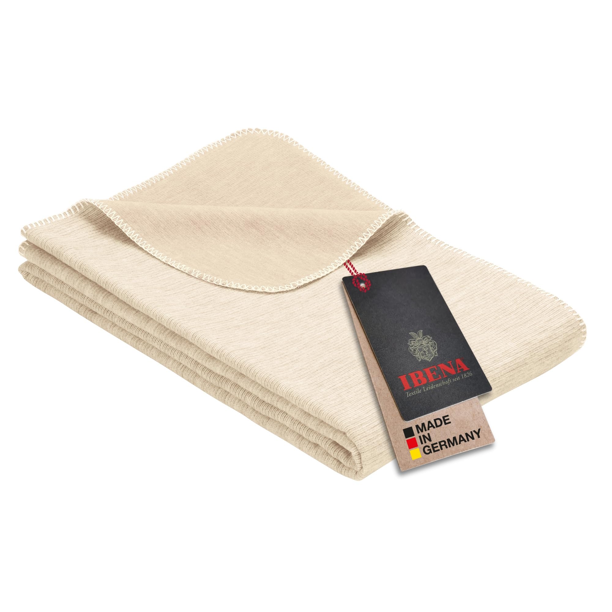 Ibena Wolldecke Lausanne, Baumwolldecke Natur, Kuscheldecke 140x200cm, kuschelig warm und angenehm leicht, Tagesdecke 100% Baumwolle, hochwertige Qualität aus kontrolliert biologischen Anbau 140 x 200 cm Natur Angebot bei HelloDeals