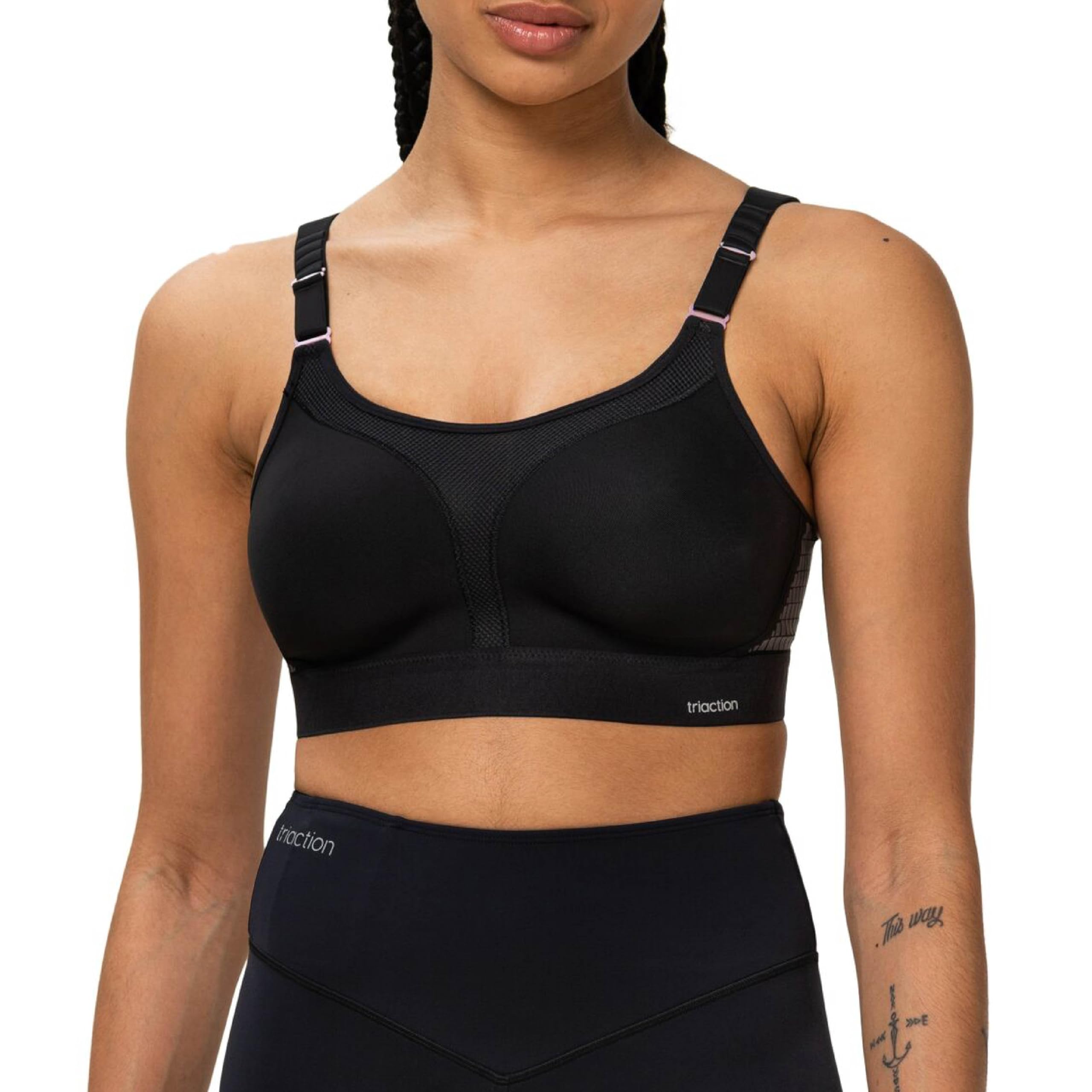 Triaction - Extreme Lite N Damen Sport-BH – Maximaler Halt, Atmungsaktiv, Ungepolsterte Formende Cups & Breite Träger 75B Schwarz Angebot bei HelloDeals