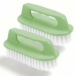 Scheuerbürste Set 2X Reinigungsbürste mit Handgriff, Handbürste, Putzbürste, Universal-Bürste für Badezimmer, Haushalt & Küche, Fliesen - strapazierfähige Borsten, Robustes Material - SEMIKLU.14 Verschiedene Farben 1x Set Angebot bei HelloDeals
