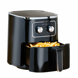 alpina Airfryer 4.5L - Heißluftfritteuse 1-4 Personen - Air Fryer mit Timer-Funktion - einstellbare Temperatur 80 bis 200 Grad - Heißluftofen 1400W Angebot bei HelloDeals