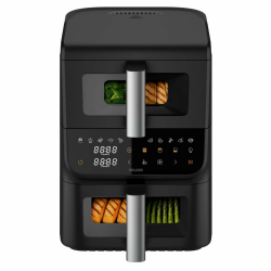 4Swiss Airfryer Heißluftfritteuse Heissluftfritteuse mit 2 Kammern Air Fryer und Doppelkammer Double Stack Heißluft Fritteuse Aerogrill Heißluftfriteuse Friteuse Dual XXL Luftfritteuse - ABB-225 Angebot bei HelloDeals