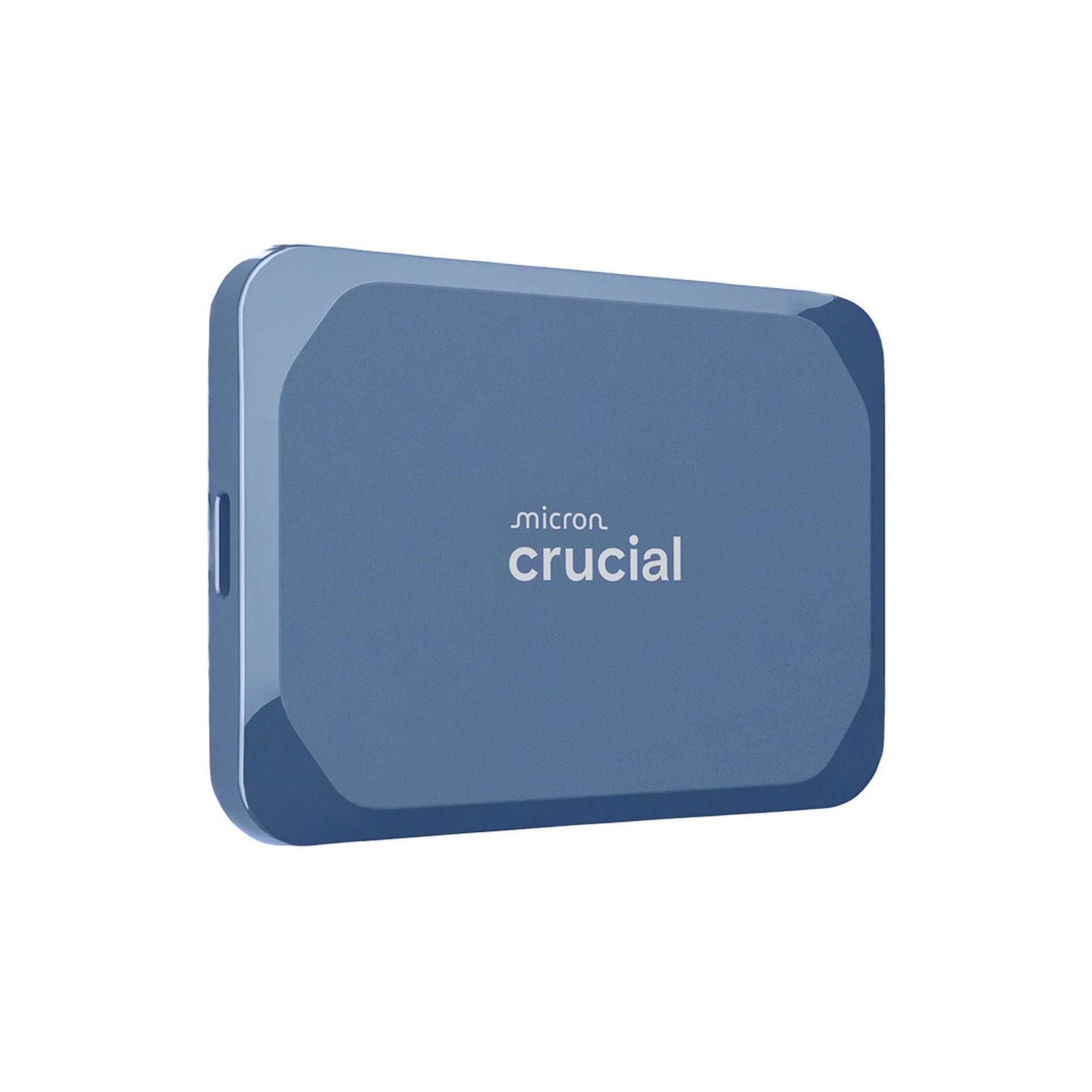 Crucial X10 4TB Externe SSD Festplatte, bis zu 2.100MB/s, USB-C 3.2 Gen2, IP65 Wasser- und Staubgeschützt, Portable SSD für Mac, PC, Smartphone und Spielkonsole, Blau matt - CT4000X10SSD9-02 X10 4TB Blau Angebot bei HelloDeals