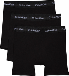 Calvin Klein Herren 3er Pack Boxershorts Briefs Boxer Brief Stretch M Black (Black W/ Black Wb) Angebot bei HelloDeals