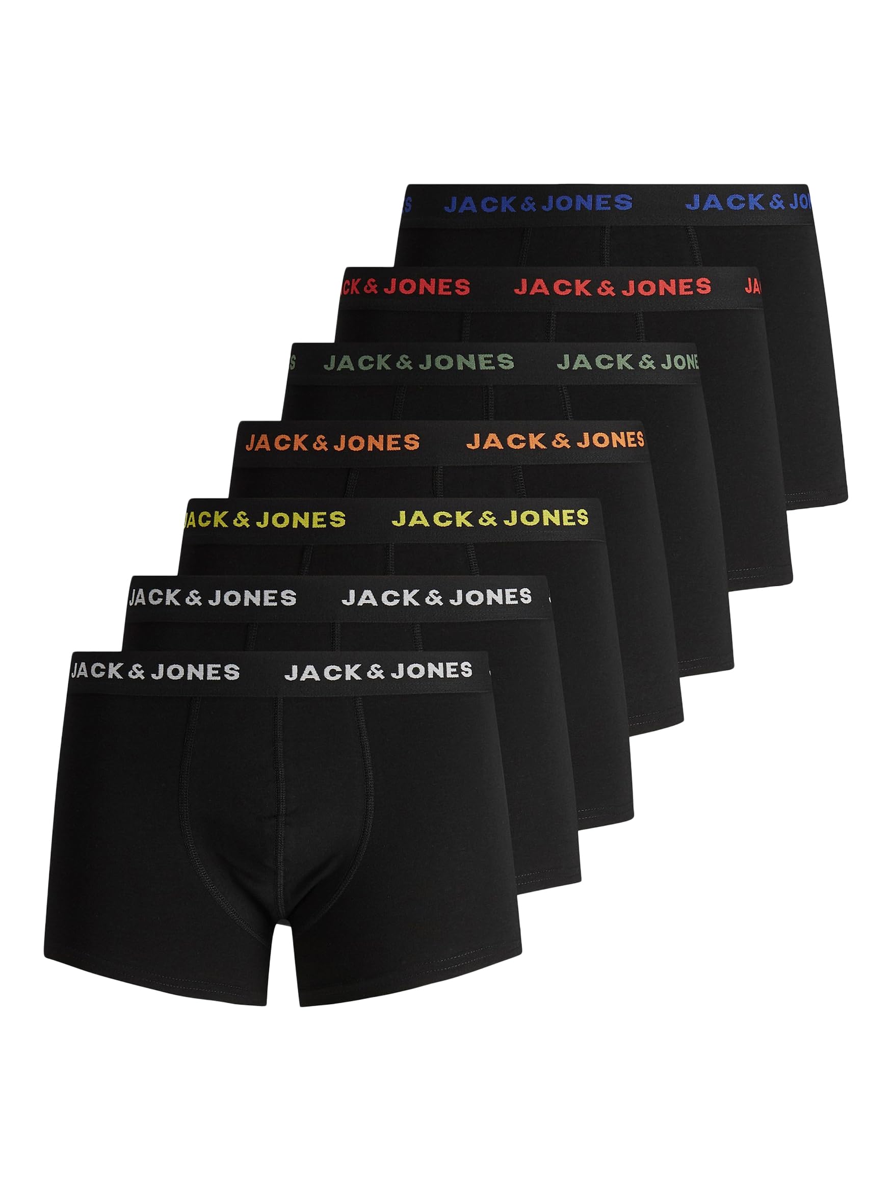 JACK & JONES JACHUEY Trunks 7 Pack NOOS XXL Black/Detail:black - Black - Black - Black - Black - Black Angebot bei HelloDeals