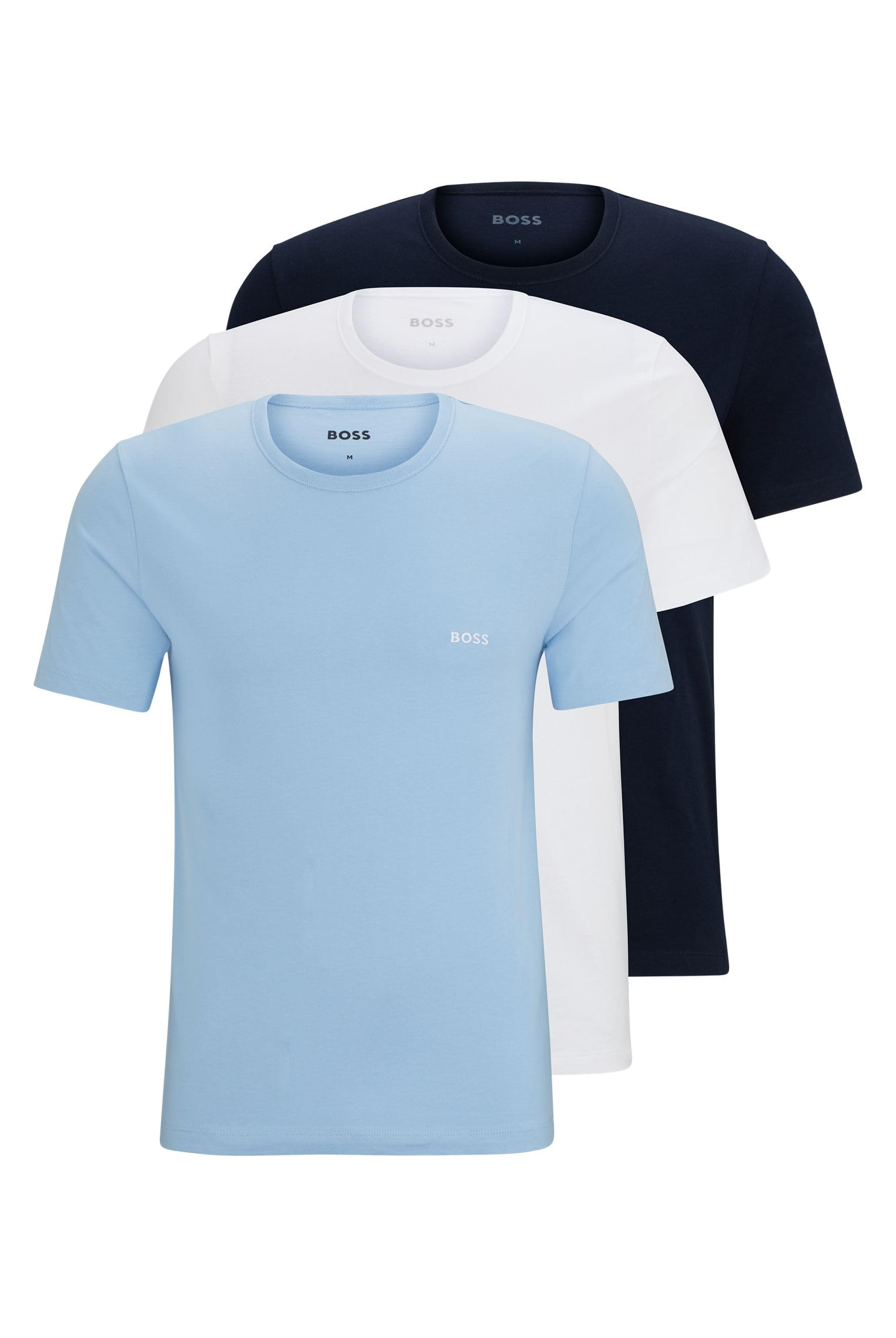 BOSS Herren Tshirtrn 3p Classic 10267939 0 Underwear_T_Shirt (1er Pack) M Hellblau Angebot bei HelloDeals