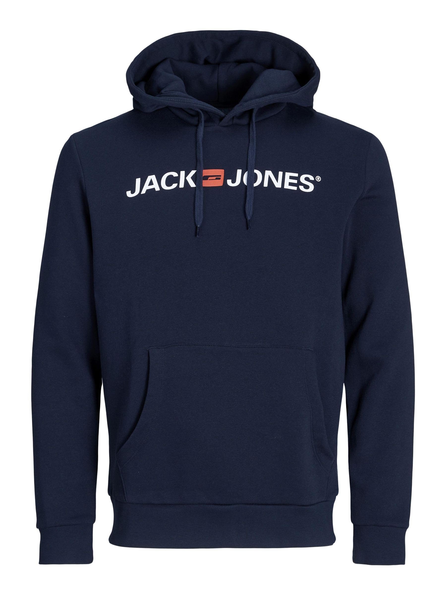 JACK & JONES Male Kapuzenpullover Logo Kapuzenpullover XL Navy Blazer Angebot bei HelloDeals