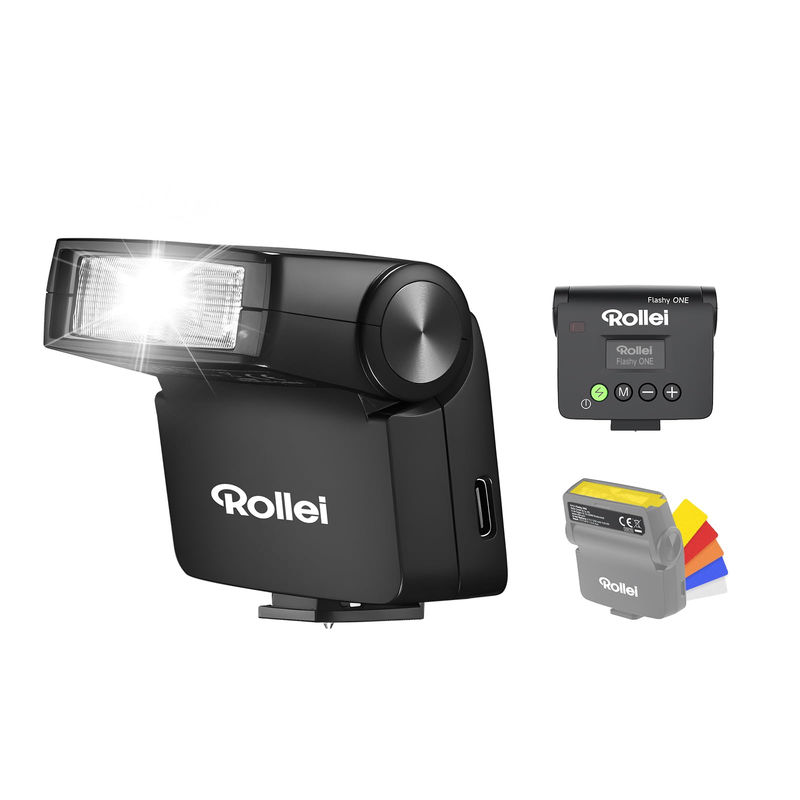 Rollei Flashy ONE Mini Kamera Blitz GN 16 mit LCD Display Recycle Zeit 0.01~2.5 s, Camera Flash Universal Kompatibel für Canon Nikon Sony Fujifilm Lumix Olympus, Mini-Blitz-Kamera-Flash-Aufsteckblitz Mini Blitz Angebot bei HelloDeals