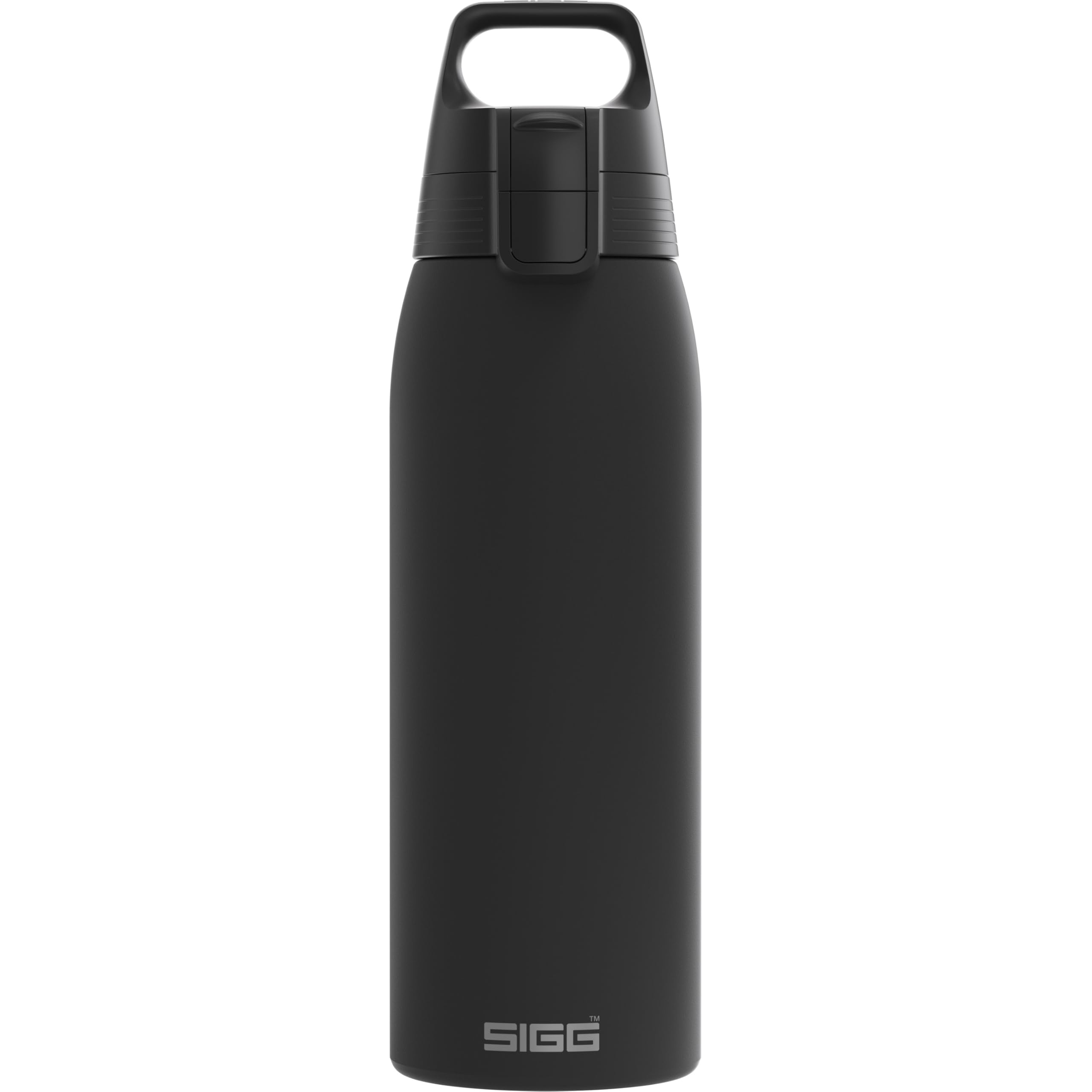 Sigg - Edelstahl Trinkflasche - Shield ONE - Für Kohlensäurehaltige Getränke Geeignet - Auslaufsicher - Federleicht - BPA-frei - Outdoor & Fitness - 750ML / 1L / 1.5L Schwarz 1 L Angebot bei HelloDeals