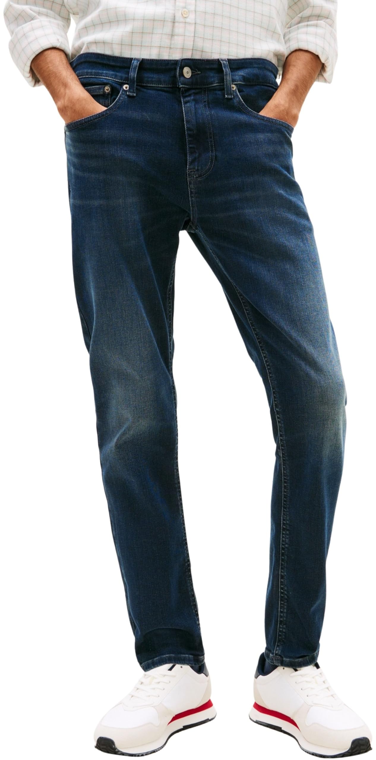 Tommy Jeans Herren Jeans Hose Austin Slim Tapered Stretch 36W / 32L Denim (Denim Dark) Angebot bei HelloDeals