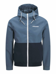 JACK & JONES Herren Jjerush Hood Bomber Noos Pls Bomberjacke XL Blue Mirage Angebot bei HelloDeals