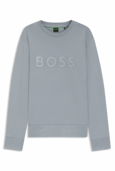 BOSS Herren Salbo Sweatshirt aus Stretch-Baumwolle mit Logo im Sandwich-Stil M 026dark Grey Angebot bei HelloDeals