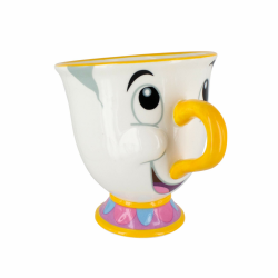 Die Schöne und das Biest Chip-Tasse - Offiziell lizenziert, handbemalt, Disney Tee-Set oder Küchenkollektion Novelty, einfach, funktional Angebot bei HelloDeals