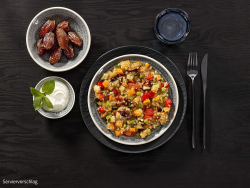 ration1 Orientalisch gewürzter Bulgur mit Gemüse und Datteln 4x 400g - 10 Jahre haltbar! Vegan & Laktosefrei! Einfach öffnen und genießen - keine weiteren Zutaten notwendig! 400 g (4er Pack) Angebot bei HelloDeals