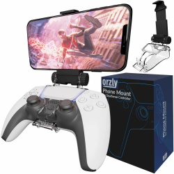 Orzly Mobile Gaming Clip für PS5 DualSense Controller - Einstellbarer Ausstellungsstand/Klemme Telefonhalterung Kompatibel mit PlayStation 5 Dualsense Controller Angebot bei HelloDeals