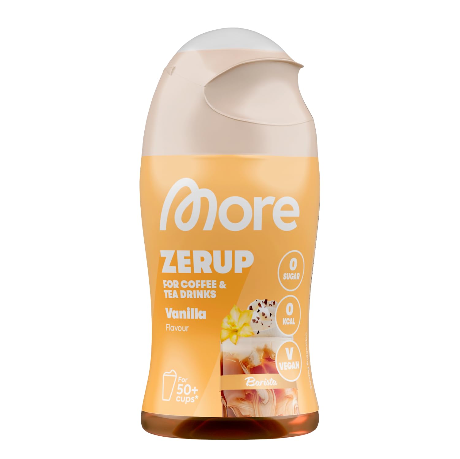 MORE Barista Zerup, Vanilla, 65 ml, für Kaffee, Tee und Heißgetränke, vegan, zero Kalorien - made in Germany Angebot bei HelloDeals
