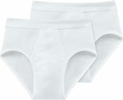 Schiesser Sportslip Essentials Cotton Feinripp Doppelpack Muster weiß L Weiss_205159 Angebot bei HelloDeals