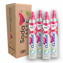 SodaTASTE Quick Classic CO2-Zylinder kaufen 4er-Pack (Reservezylinder) für Wassersprudler mit Quick Connect System, für bis zu 240l gesprudeltes Wasser Angebot bei HelloDeals