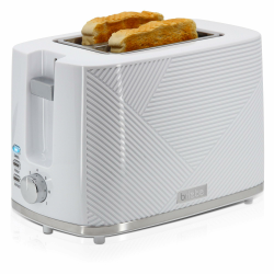 Briebe Elegance Brotor, breiter Schlitz, 2-Scheiben-Toaster, 7 Röststufen, Aufwärmfunktion, Abbrechen, Krümelschublade, 870 W, modernes Design, Weiß Angebot bei HelloDeals