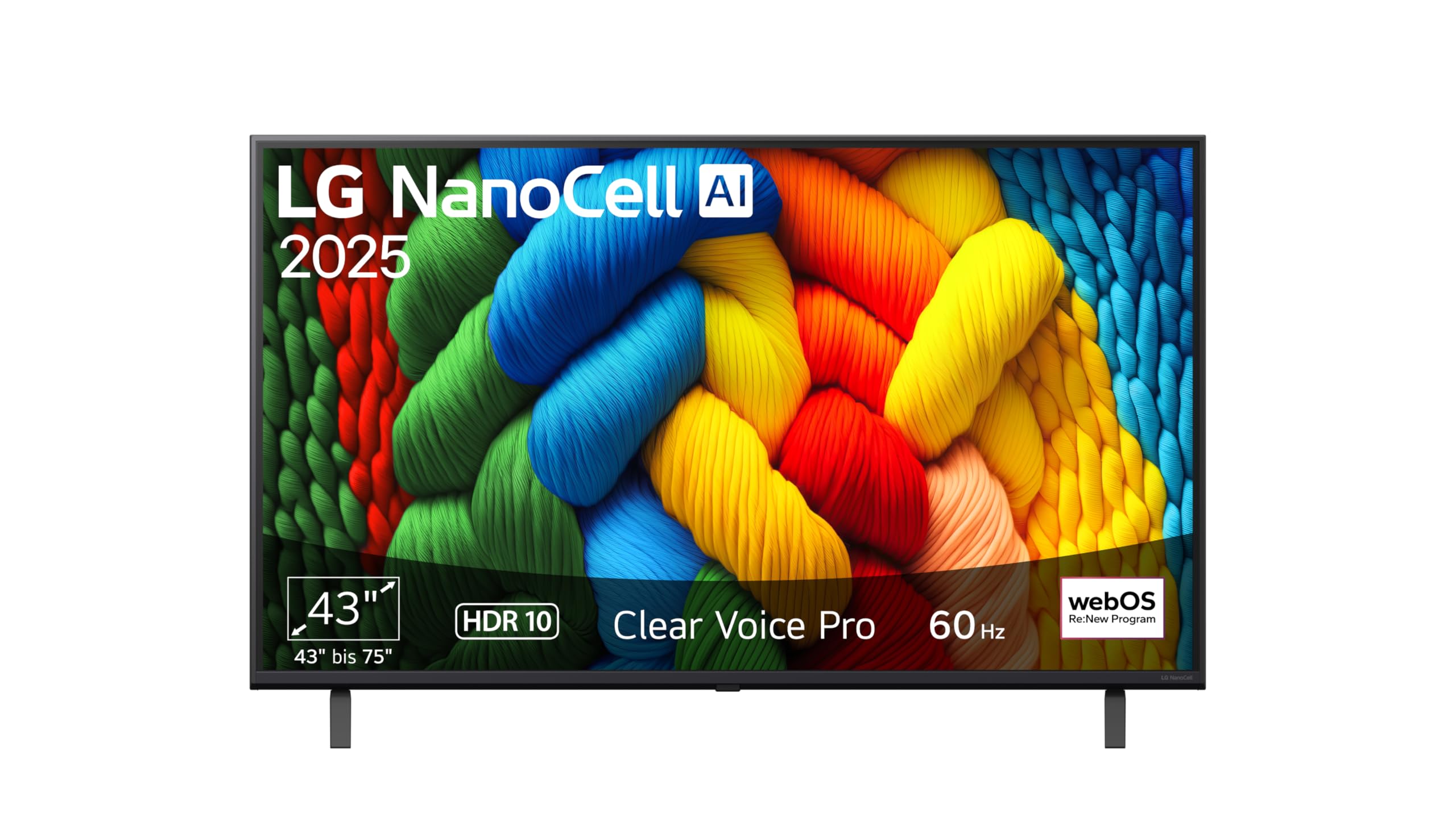 LG 43NANO80A6B TV 43 Zoll (109 cm) 4K NanoCell AI TV (α7 Gen8 4K AI Prozessor, webOS 25, 60Hz) [Modelljahr 2025] 43 Zoll NANO80A Serie (2025) Angebot bei HelloDeals