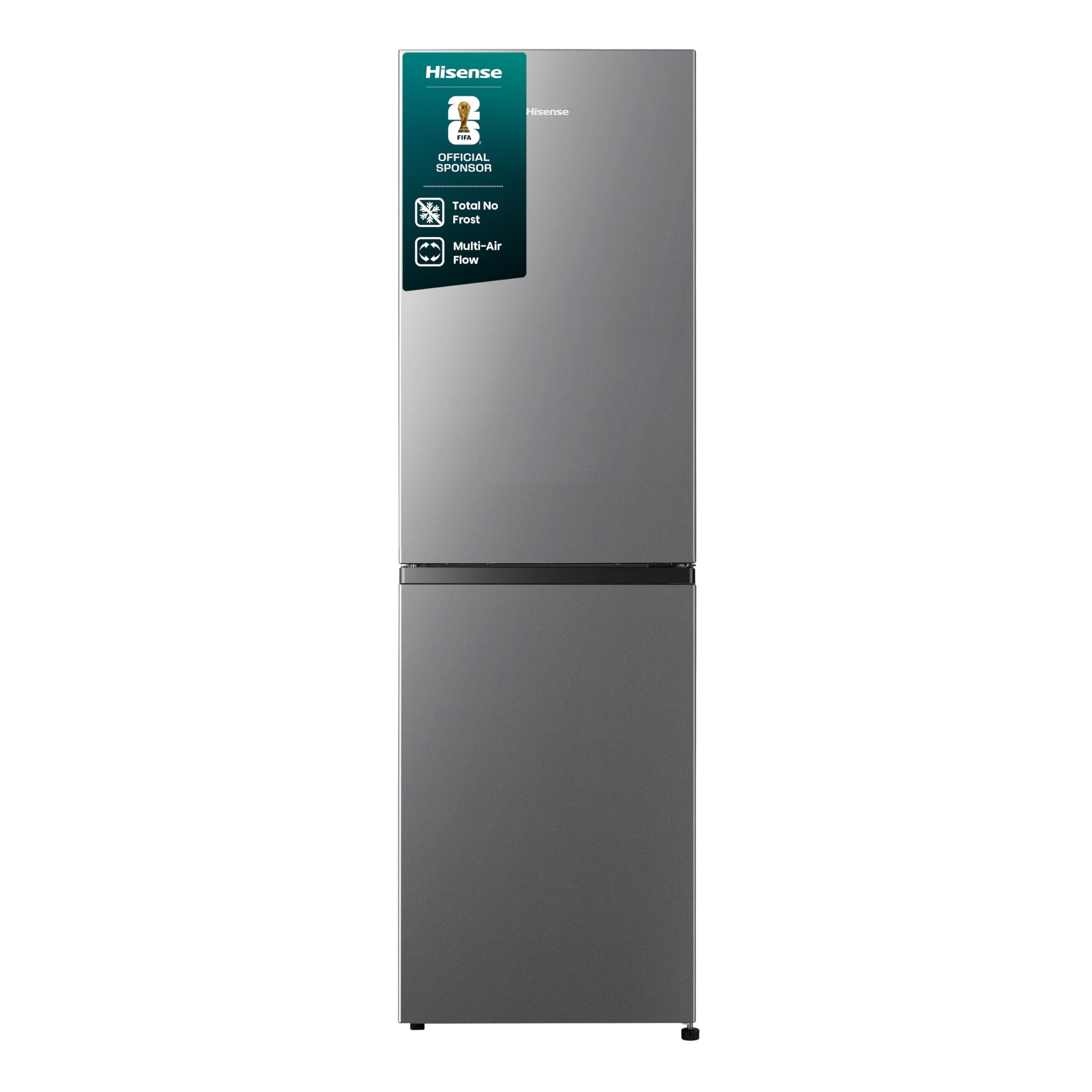 Hisense RB327N4AD2 Kühl-Gefrierkombination/ NoFrostPlus/ Multiflow 360°/ HolidayMode/ FreshZone/ 182,4 cm/ Kühlteil 171 l/ Gefrierteil 85 l/ 41 dB/ 287 kWh/ Jahr/ Edelstahl-Look Essential Silber E Angebot bei HelloDeals