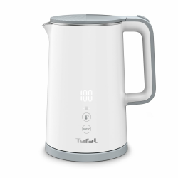 Tefal KO6931 Sense Wasserkocher, 1,5 L Kapazität, Digitalanzeige, 5 Temperaturstufen, 360°-Sockel, Wasserstandsanzeige, herausnehmbarer Kalkfilter, 30 Minuten Warmhaltefunktio, 1800W, weiß Sense 1.5L Weiß Angebot bei HelloDeals