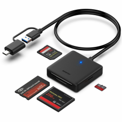 Speicherkartenleser, BENFEI 4 in 1 USB USB-C auf SD Micro SD MS CF Kartenleser Adapter 4in1 Angebot bei HelloDeals