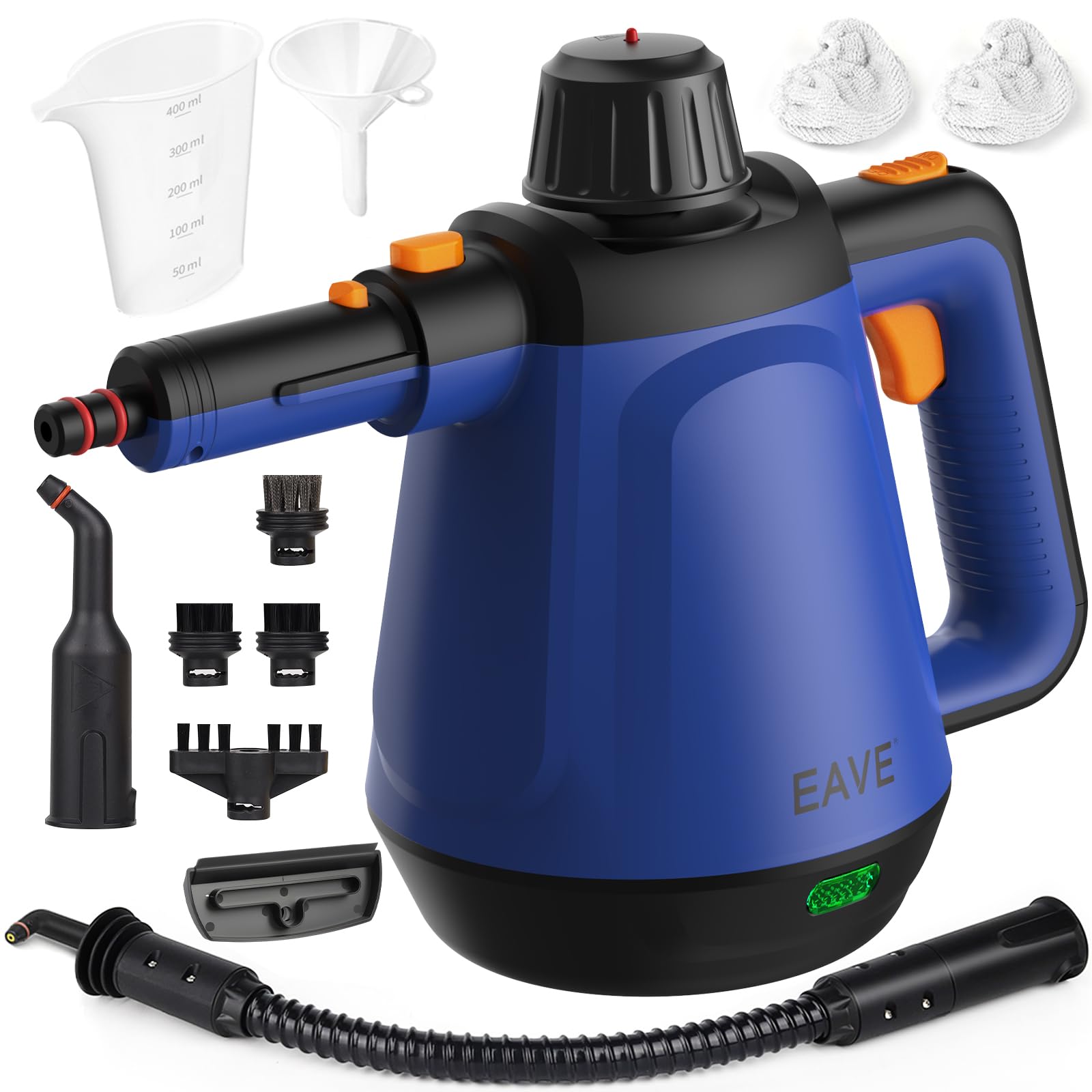 Dampfreiniger Handgerät, 110℃ Steam Cleaner zur effizienten Reinigung, vielseitiger Dampfreiniger für Alles mit 10 Aufsätzen & 5m Netzkabel, Handdampfreiniger für Sofas, Teppiche, Fugen, Fettspuren,BL Angebot bei HelloDeals