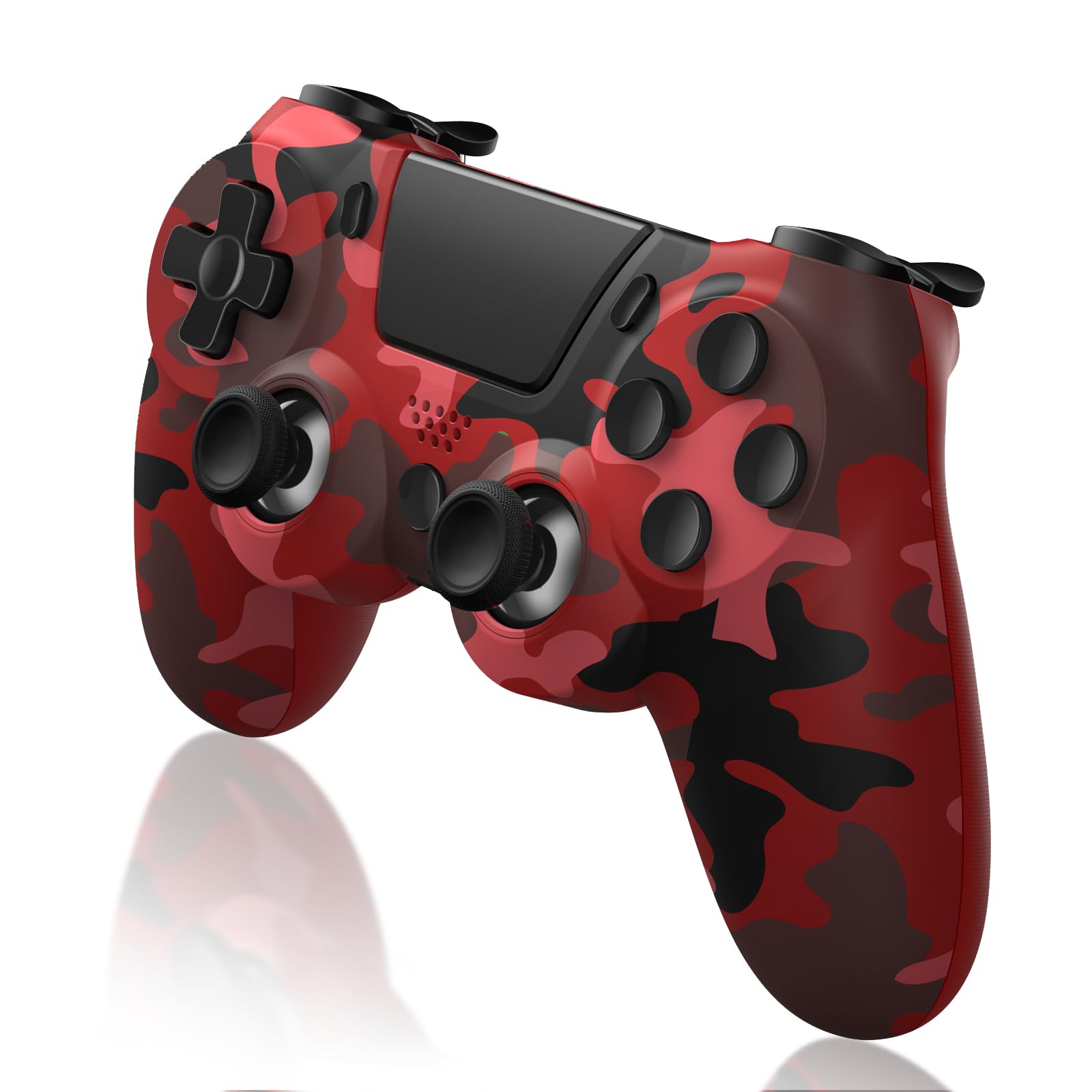 ancihdgm Wireless Controller for PS4, Game Controller kompatibel mit PS4/Pro/Slim/PC/PS3/Android/IOS Gamepad mit Dual Vibration/6-Achsen-Gyro-Sensor/Touchpanel/Kopfhörerbuchse Rot Angebot bei HelloDeals