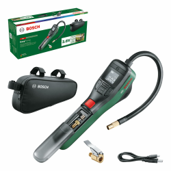 Bosch elektrische Fahrradpumpe/Luftpumpe/Mini Kompressor EasyPump (3,0 Ah Akku; 3,6 Volt; Autostop-Funktion; 150 PSI; 10,3 bar; LED; USB-C®; 3X Adapter; Schnellanschlussstecker; Fahrradtasche) Angebot bei HelloDeals