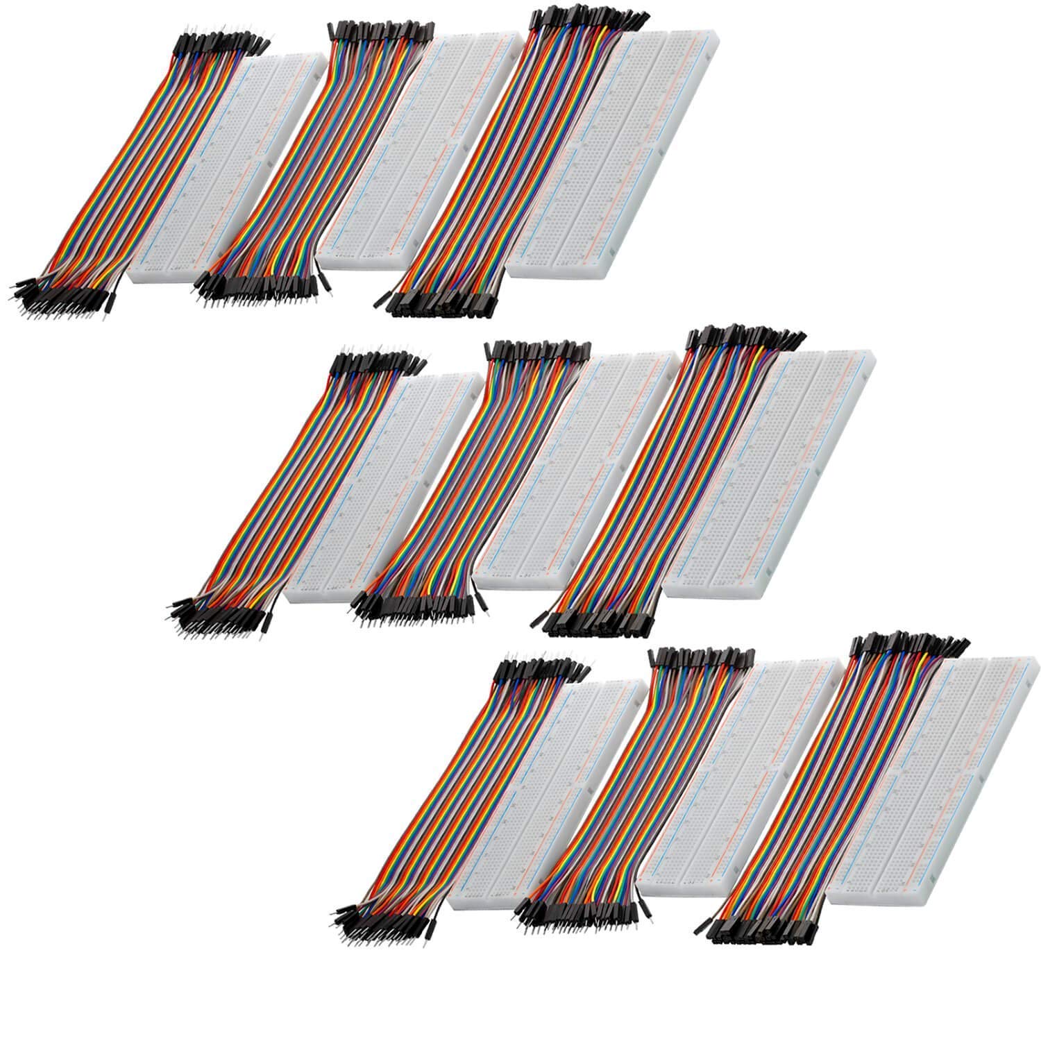 AZDelivery 3 x Breadboard Kit - 3X Jumper Wire m2m/f2m/f2f + 3er Set MB102 Breadboard kompatibel mit Arduino und Raspberry Pi inklusive E-Book! Angebot bei HelloDeals